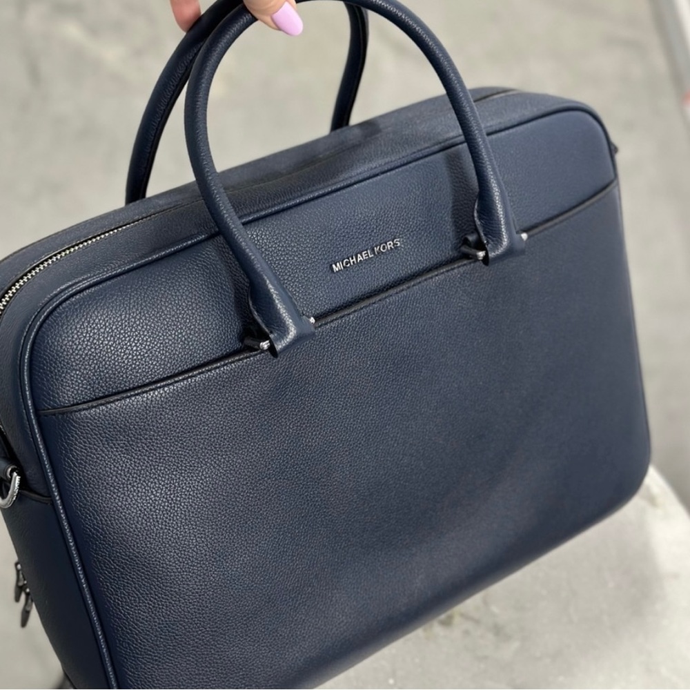 Michael Kors Navy Blue Briefcase - Picture 4 of 10